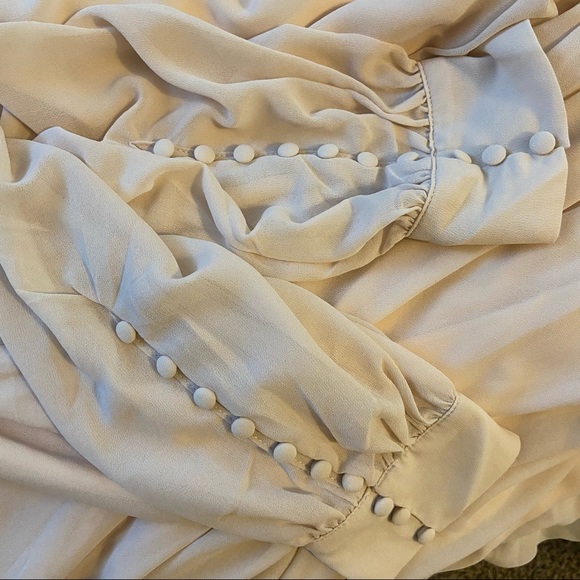 Lulus My Whole Heart Cream Long Sleeve Wrap Maxi Dress - Picture 15 of 15